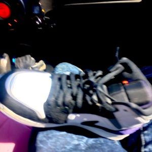 Jordan 1 Purple and black se with red uggs